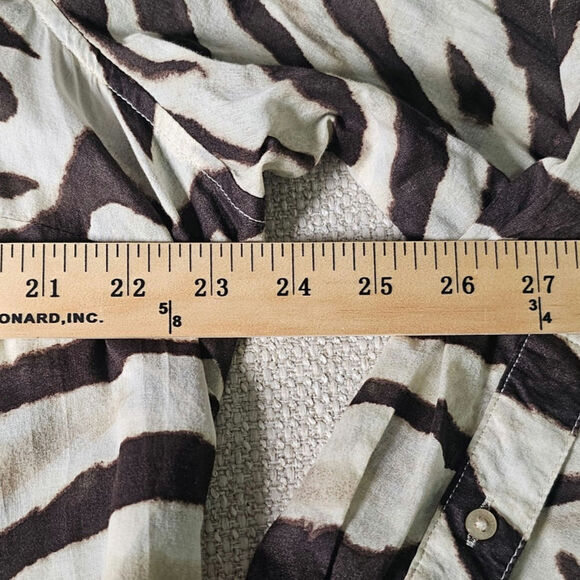Ralph Lauren Zebra Animal Print 100% Cotton Button Up Shirt Size 1X - Picture 6 of 10